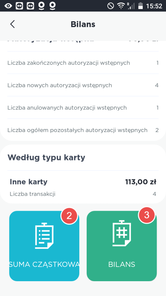 Suma cząstkowa a Bilans
