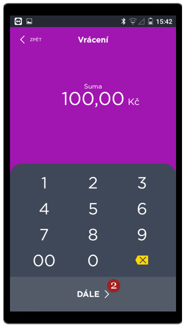 Vrácení - krok 2
