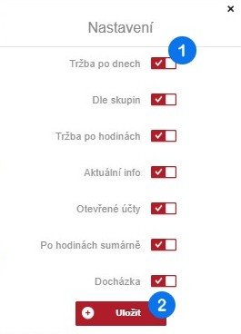 Nastavení zobrazení přehledů