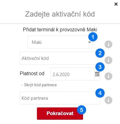 Přidání dalšího terminálu