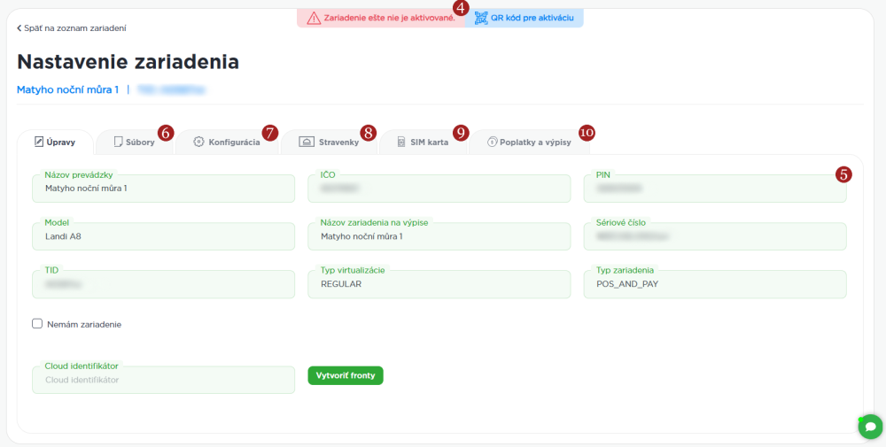 Nastavenia zariadenia