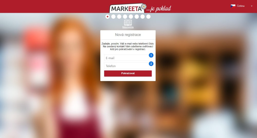 Průvodce registrací - krok 1 (A)