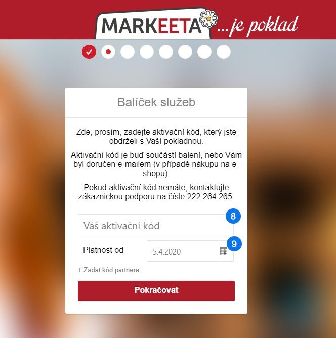 Průvodce registrací - krok 4 (A)