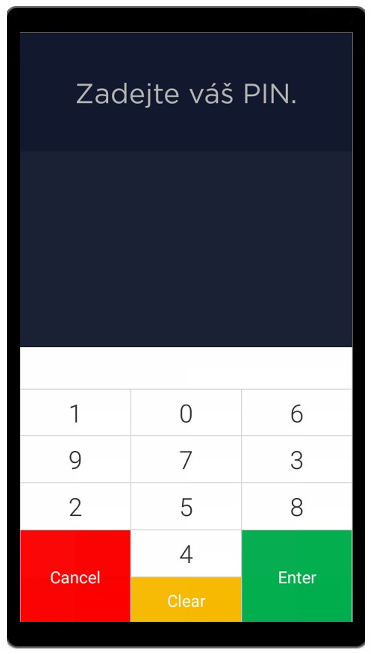 Zadání PIN