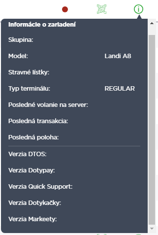Informácie o zariadení