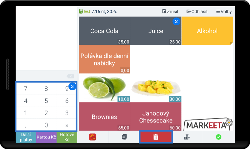 Jak používat funkci záporná položka - krok 3