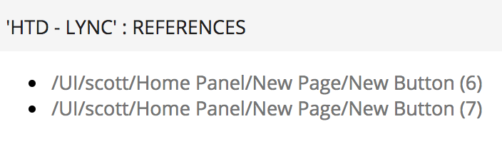 Reference section of device information screen