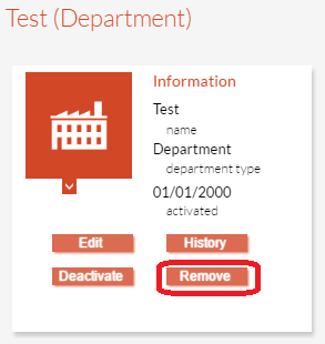 Removing a Department Removing a Department