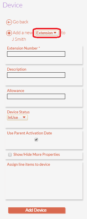 Add a New Device Panel Add a New Device Panel