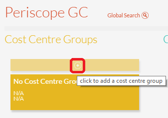 Add New Cost Centre Group Add New Cost Centre Group