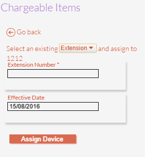 Assigning a Device to Chargeable Items Assigning a Device to Chargeable Items