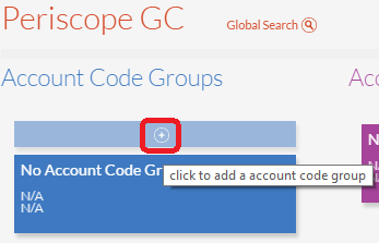Add New Account Code Group Add New Account Code Group