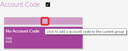Add New Account Code icon Add New Account Code icon