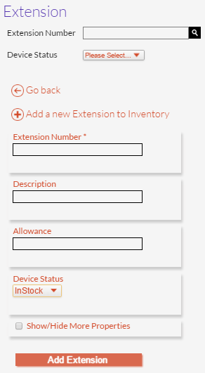 Add Extension Panel Add Extension Panel