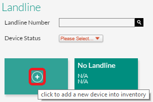 Add New Landline Add New Landline
