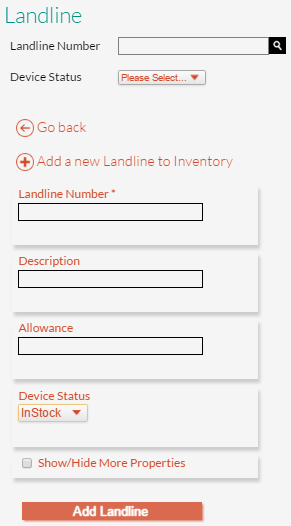 New Landline Details New Landline Details