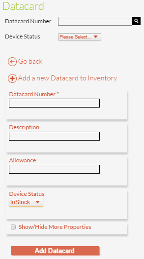 New Datacard Details New Datacard Details