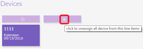 Un-assign all line items icon Un-assign all line items icon
