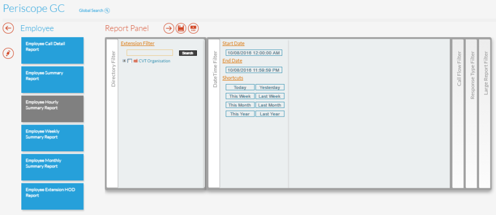 Employee Hourly Summary Report Panel Employee Hourly Summary Report Panel