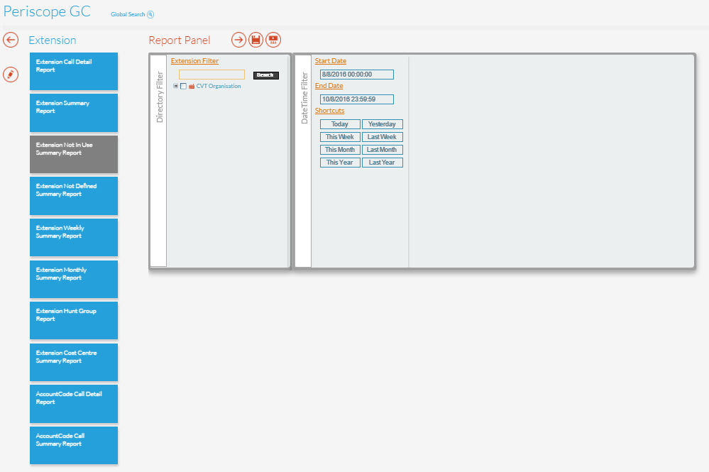 Extension Not In Use Summary Report Panel Extension Not In Use Summary Report Panel