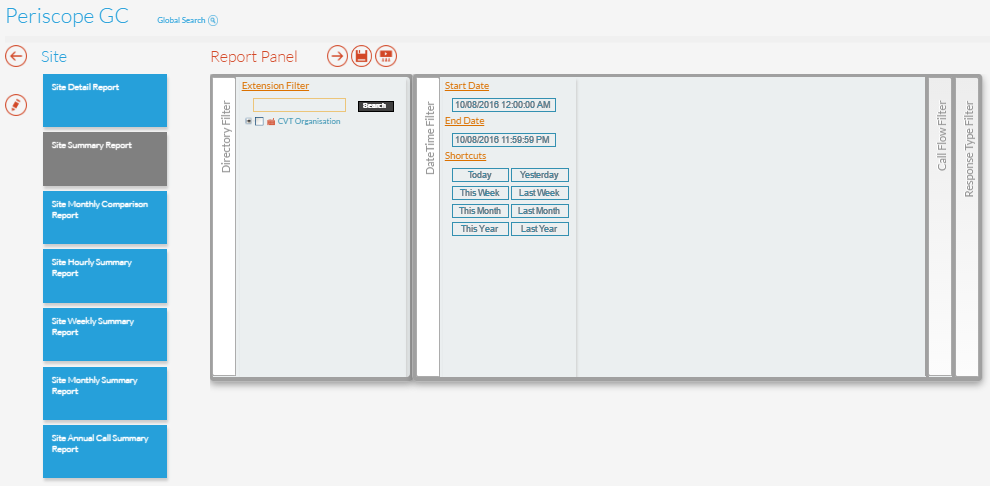 Site Summary Report Panel Site Summary Report Panel