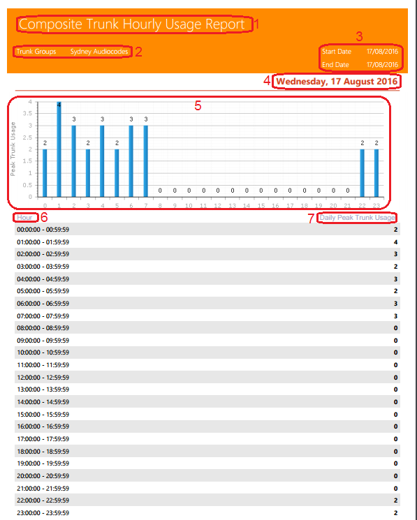 Composite Trunk Hourly Usage Report Composite Trunk Hourly Usage Report