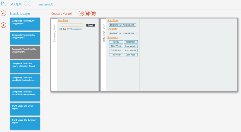 Composite Trunk Monthly Usage Report Panel Composite Trunk Monthly Usage Report Panel