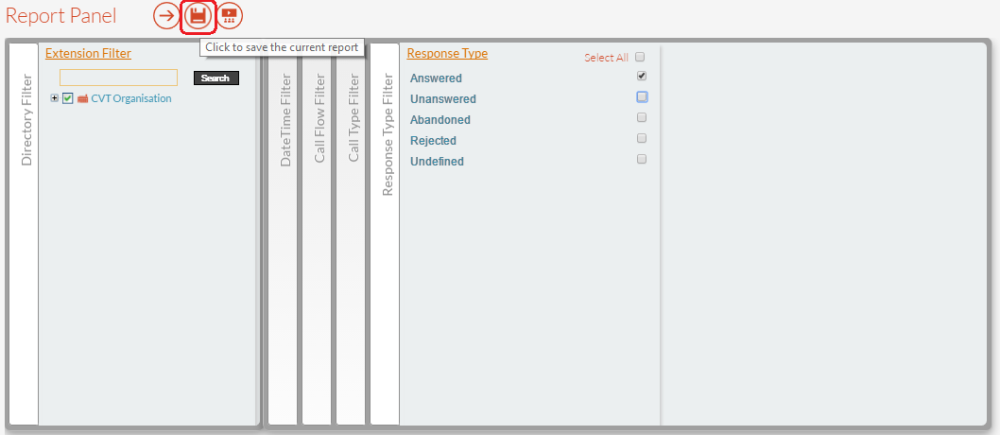 Saving a report Saving a report
