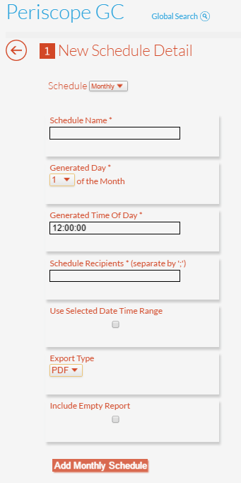 Adding a New Scheduled Report Adding a New Scheduled Report