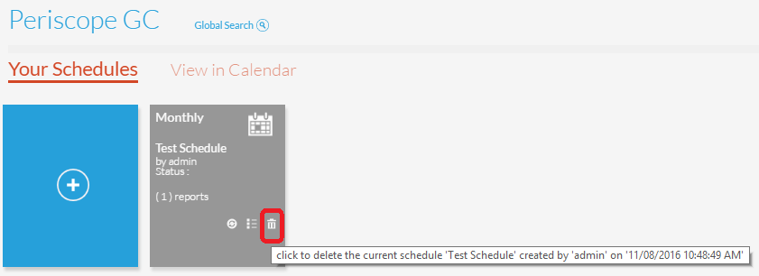 Delete Schedule Delete Schedule