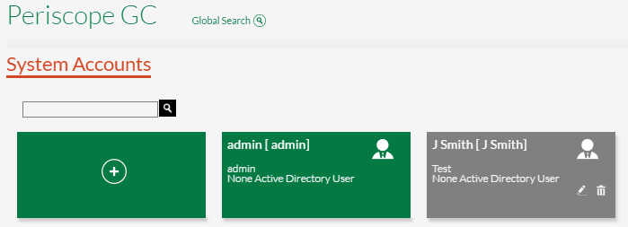 A Selected Account with Edit and Delete Icons A Selected Account with Edit and Delete Icons