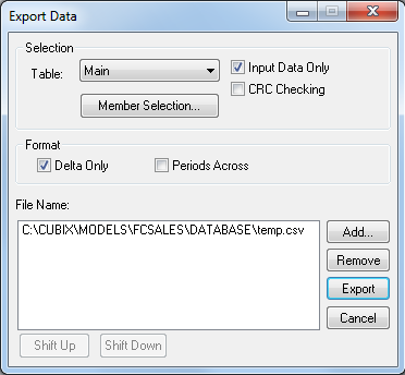 Export Data