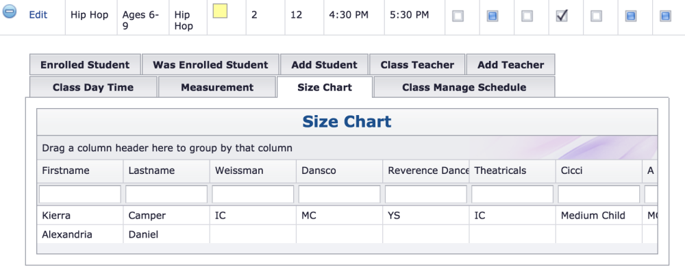 Measurement And Size Chart Compudance Online Helpdesk 1