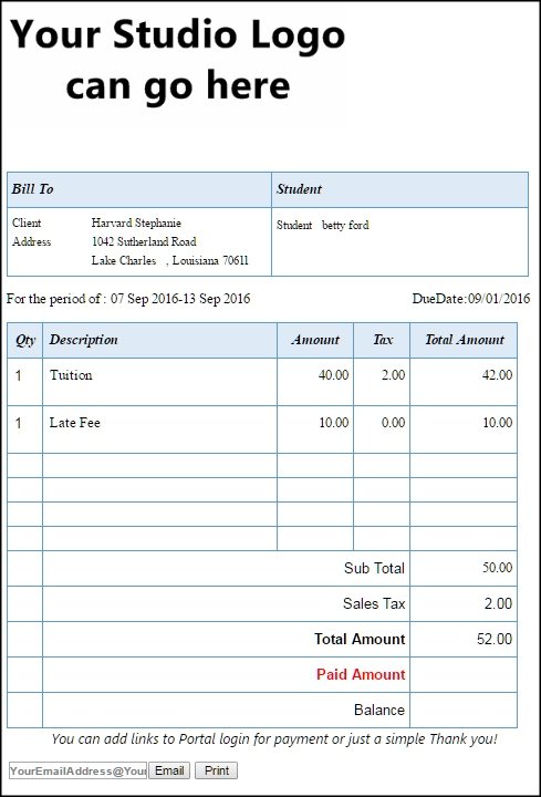 print or email invoices compudance online helpdesk 1