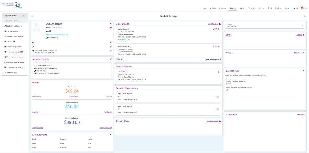 Manage Students - Compudance Online Helpdesk - 1