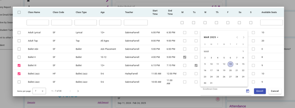 Class Details - Compudance Online Helpdesk - 1