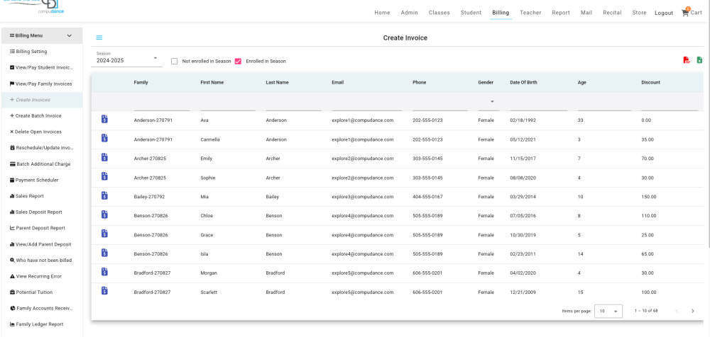 Create Single Invoice - Compudance Online Helpdesk - 1