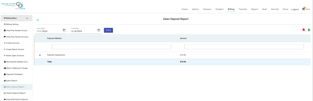 Sales Deposit Report - Compudance Online Helpdesk - 1