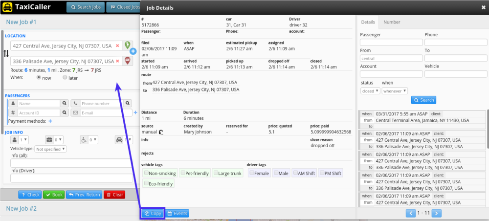 Use the search to find old jobs that you can also copy.