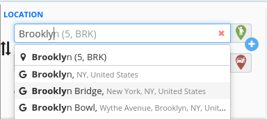 The system will attempt to give you suggestions about the address you are looking for.