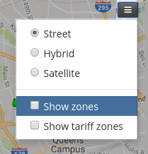 If you click on the menu at the top right of the map, you will be able to see additional options to control how the map looks.