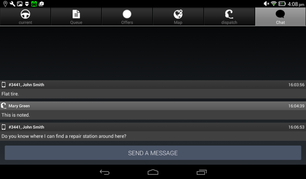 The message you sent will show up in the Chat tab. The message you sent will show up in the Chat tab.