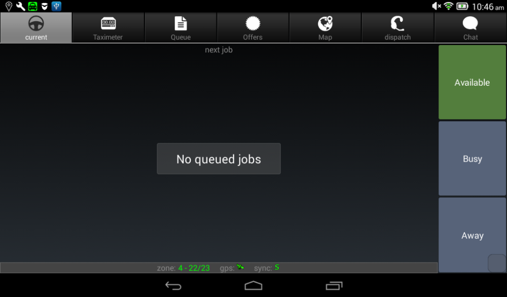 The Job View in the Driver App The Job View in the Driver App