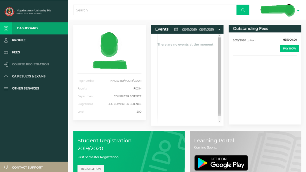 How to access your Dashboard - myNAUB Registration Guide - 1